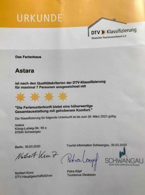 Astara - Dein Traum-Ferienhaus In Schwangau Exterior foto